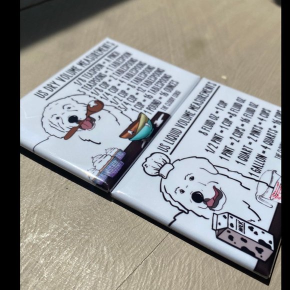 Great Pyrenees Dog Measuring Chart Magnet Set Kitchen Cooking Baking Guide - Picture 2 of 5